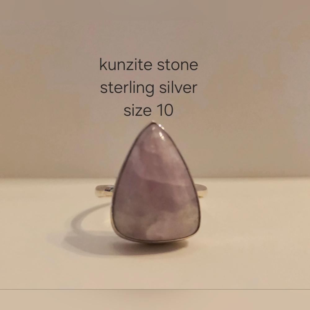 Sterling Silver Kunzite Stone Ring